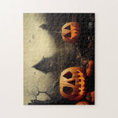 ハッピーハローウィンmitキュルビスセンund gruseligem Land ジグソーパズル (縦)