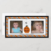 ハッピーハローウィンSpiderwebフォトカード シーズンカード (正面/裏面)