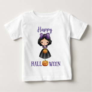 ハッピーハローウィンTシャツガールベビープリンセスTシャツ ベビーTシャツ