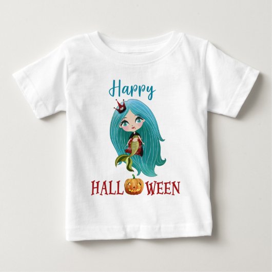 ハッピーハローウィンTシャツガールベビーMermaid Tシャツ (正面)