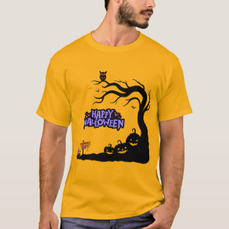 ハッピーハローウィンTシャツ、面白いハロウィンシャツ Tシャツ