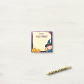 ハッピーハローウィンWitch 3" x 3" Post-it®メモ ポストイット (デスク上)
