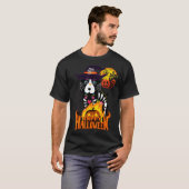 ハッピーハローウェニー・ダックスシュント・ミイドキシードッグトリック Tシャツ (正面フル)