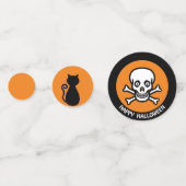 ハッピーハローエンスカル、黒猫、魔女の帽子&こうもり コンフェッティ (正面)