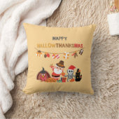 ハッピーハローサンクサマス!季節性マスタード クッション (ブランケット)