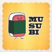 ハッピーハワイアンむすし海苔 ペーパーコースター (正面)