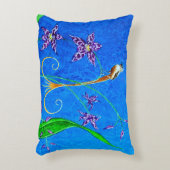 ハッピーハワイアンオーキッドバード アクセントクッション (正面(垂直))