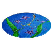 ハッピーハワイアンオーキッドバード カッティングボード (角)