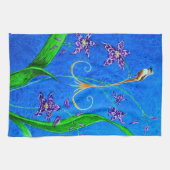 ハッピーハワイアンオーキッドバード キッチンタオル (横)