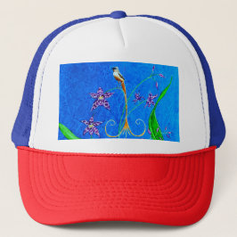 ハッピーハワイアンオーキッドバード キャップ