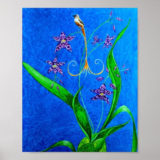 ハッピーハワイアンオーキッドバード ポスター (正面)