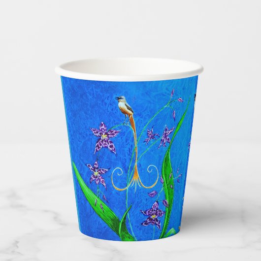 ハッピーハワイアンオーキッドバード 紙コップ (正面)