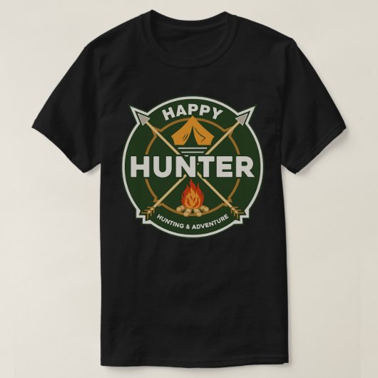 ハッピーハンターバッジ Tシャツ (デザイン正面)