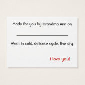 ハッピーハンドメイドつるラベル (裏面)