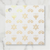 ハッピーハンヌカ（ユダヤ教）メノラー星夢 フェイバータグ (正面)