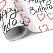 ハッピーハートのバースデー ラッピングペーパー (ロールコーナー)