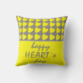 ハッピーハートの日イエローハートバレンタインデー クッション (裏面)