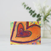 ハッピーハートはがき ポストカード (スタンド正面)