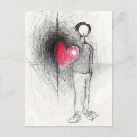 ハッピーハートはがき ポストカード (正面)