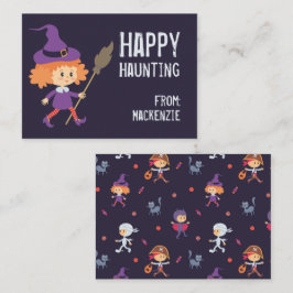 ハッピーハートウィッチハロウィーン教室カード 名刺