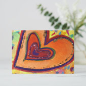 ハッピーハートカスタム小招待状または招待状 招待状 (スタンド正面)