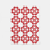 ハッピーハートクローバー フリースブランケット (正面)