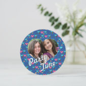 ハッピーハートズ13thツインバースデーパーティ招待状 招待状 (スタンド正面)