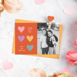 ハッピーハートデイパステルハートファミリーバレンタイン 招待状