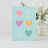 ハッピーハートデイパステルハート教室バレンタイン 招待状 (スタンド正面)