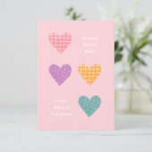 ハッピーハートデイパステルハート教室バレンタイン 招待状 (スタンド正面)