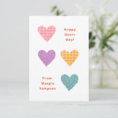 ハッピーハートデイパステルハート教室バレンタイン 招待状 (スタンド正面)