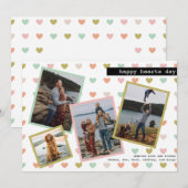 ハッピーハートデイフォトコラージュカスタムメッセージ シーズンカード (正面/裏面)