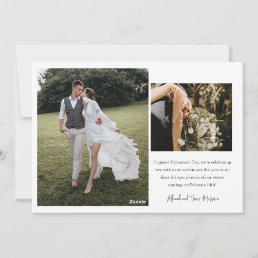 ハッピーハートデイフォトバレンタインデーのカード シーズンカード (裏面)