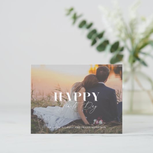 ハッピーハートデイフォトバレンタインデーはがき シーズンポストカード (スタンド正面)