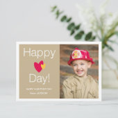 ハッピーハートデーバレンタインフォトカード 招待状 (スタンド正面)