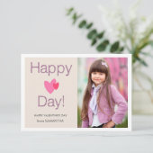 ハッピーハートデーバレンタインフォトカード 招待状 (スタンド正面)