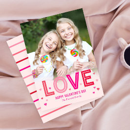 ハッピーハートバレンタインデーの写真カード シーズンカード