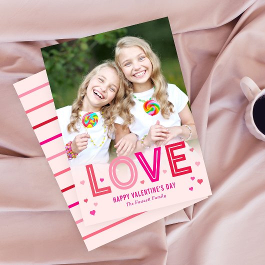 ハッピーハートバレンタインデーの写真カード シーズンカード