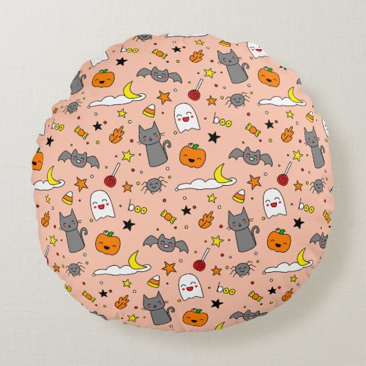 ハッピーハートーイングハロウィーン ラウンドクッション (正面)