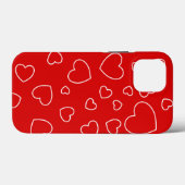 ハッピーハート3 – 赤 – 可愛ガーリーいケース – Case-Mate iPhoneケース (裏面 (横))