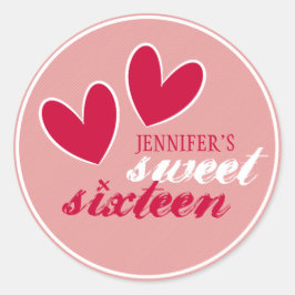 ハッピーハートSweet sixteenシール ラウンドシール