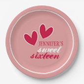ハッピーハートSweet sixteen ペーパープレート (正面)