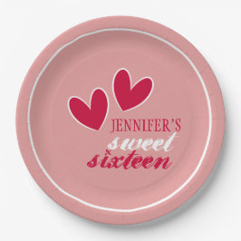 ハッピーハートSweet sixteen ペーパープレート