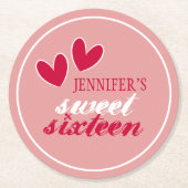 ハッピーハートSweet sixteen ラウンドペーパーコースター (正面)
