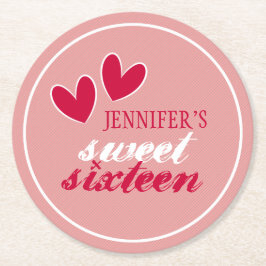 ハッピーハートSweet sixteen ラウンドペーパーコースター