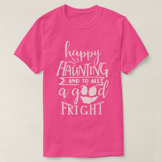ハッピーハーニング幽霊ハロウィーンデザイン Tシャツ (デザイン正面)