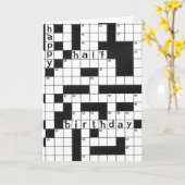ハッピーハーバースデークロスワードパズル カード (黄色い花)