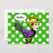 ハッピーハーピー擬人化バードガールポストカード ポストカード (正面/裏面)