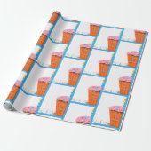 ハッピーハーフ誕生日カップケーキ ラッピングペーパー (アンロールド)