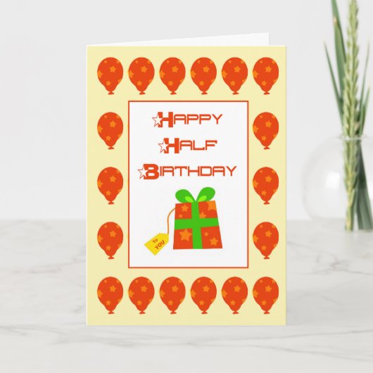 ハッピーハーフ誕生日カード カード (正面)